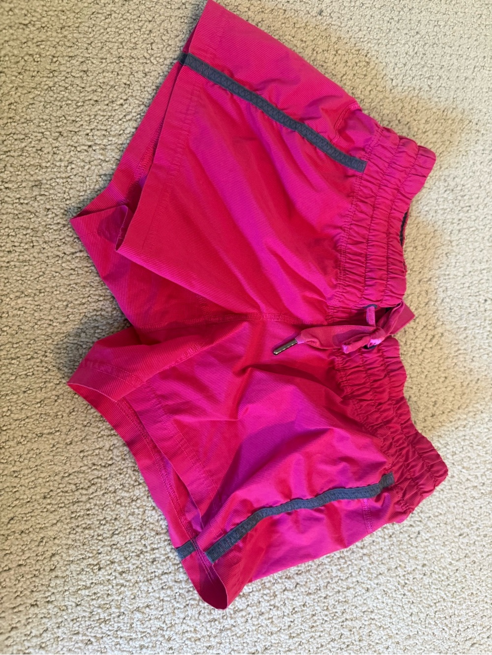 lululemon athletica Hot Pink Running Shorts with Contrast Trim